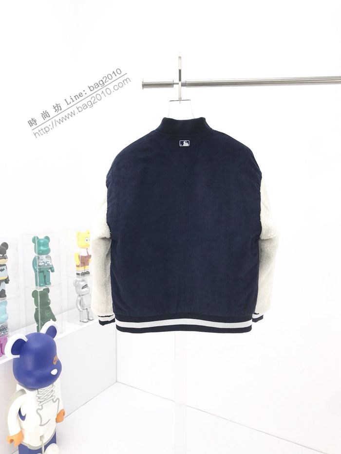 MlB男裝 燈芯絨羊羔毛棉服棒球服 夾棉加厚款  ydi3118